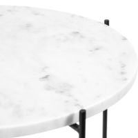 "Agneta" White Marble Side Table Copenhagen