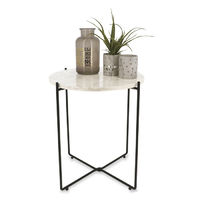 "Agneta" White Marble Side Table Copenhagen