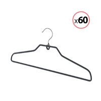 Set of 60 "Sticky" Non Slip Curved Clothes Hangers