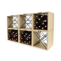 Set of 6 Copenhagen Stackable Cube Wine Racks