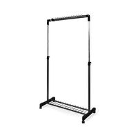 Under stairs clothes rails - Black and silver