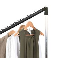 Under stairs clothes rails - Black and silver