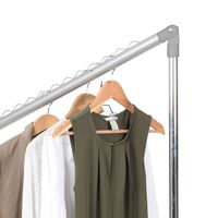 Under stairs clothes rails - grey and silver