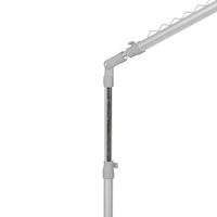 Under stairs clothes rails - grey and silver