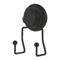 "Bestlock Black" Suction Wall Mountable Double Hook