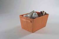 "Rio" Woven Storage Basket - Papaya