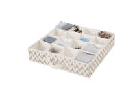 Ikat Beige Drawer Organiser with 16 Compartments