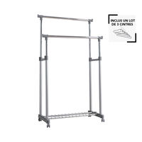 Set of Alex adjustable clothes rail with hangers