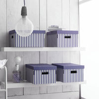 Set of 2 Cardboard "Shirt" Boxes - Plum