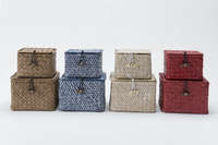 Set of 2 "Tresor" Seagrass Storage Baskets - Brown