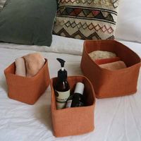 Set of 3 baskets "Noah" - Terracotta
