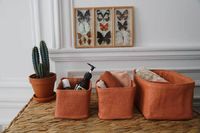 Set of 3 baskets "Noah" - Terracotta