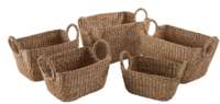 Set of 5 "Caracas" Woven Storage Baskets