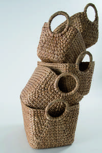 Set of 5 "Caracas" Woven Storage Baskets