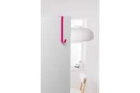 "Solo" Steel Over Door Easy Reach Hanging Hook - Pink