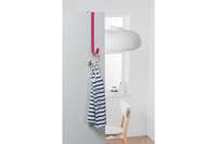 "Solo" Steel Over Door Easy Reach Hanging Hook - Pink