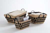 "Songa" Medium Seagrass Storage Basket with Handles