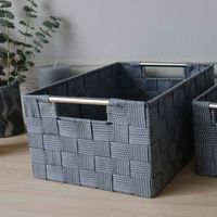 "Toronto" Large Storage Basket – Grey