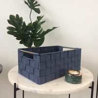 "Toronto" Médium Storage Basket – Blue