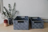 "Toronto" Medium Storage Basket – Grey