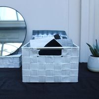 "Toronto" Medium Storage Basket – White