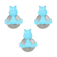 Turquoise Cat Funny Hook x 3