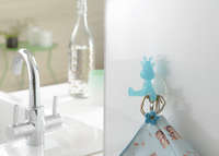 Turquoise Giraffe Funny Hook x 3