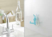 "Funny" Rabbit Suction Wall Hook - Turquoise