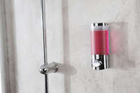Stick On Single 360ml Soap/Shampoo Dispenser - Chrome