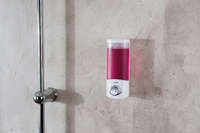 Stick On Single 360ml Soap/Shampoo Dispenser - White