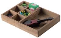 "Vintage" 7 compartment wooden tray