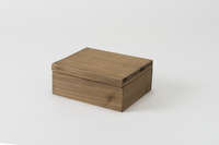Vintage Wooden Storage Box with 4 Compartments and Lid