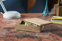 Vintage Wooden Storage Box with Lid
