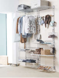 Walltech Dressing Room Large Shelf with Hanging Rail