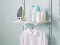 Walltech Utility Room Small Shelf with Hanging Rail