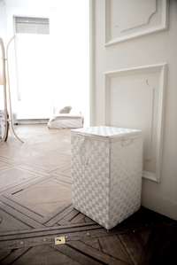 "Stan" Square Laundry Basket - White