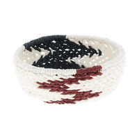 "Yala" Round Storage Basket - Red/White